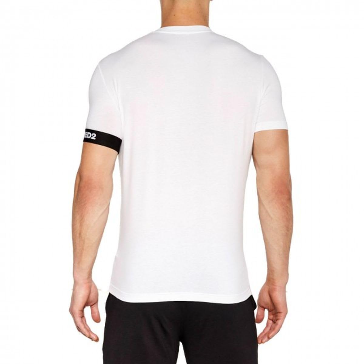 DSQUARED2 T-Shirt Uomo D9M3S5460 Tshirt White (IT, Testo, M, Regular, Regular, Bianco)