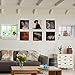 WANLIAN Black Vinyl Record Shelf Wall Mount 6 Pack,vinyl holder wall,Acrylic Album Record Holder Display Your Daily LP Listening in Office Home (Black)