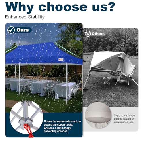 Image of MASTERCANOPY 10x20 Heavy Duty Pop Up Canopy Tent with Roller Bag(Blue)