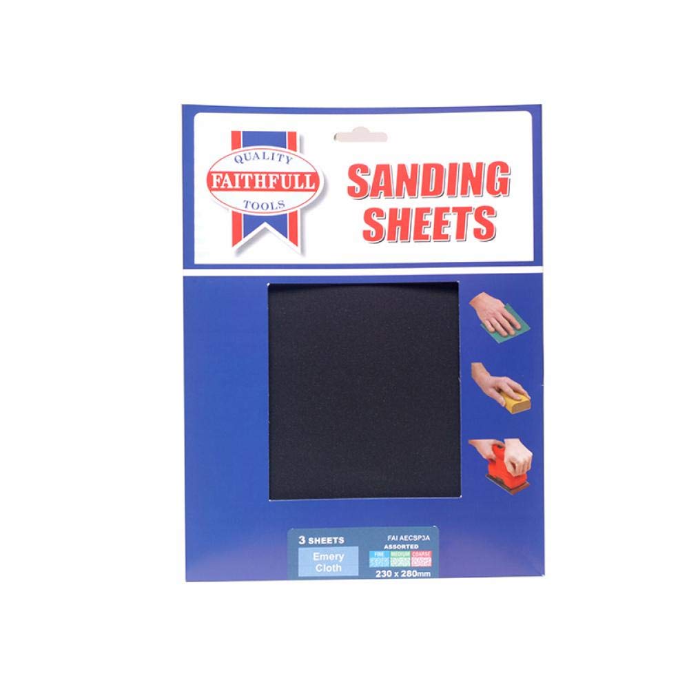 Non Branded Light Bradfords Emery Cloth Abrasive Sheets Assorted Grades Pack