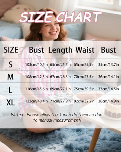 Image of Womens Silky Pajama Sets Short Sleeve Loungewear 2 Pcs Satin Soft Pj Sets Button Down Women's Summer Sleepwear