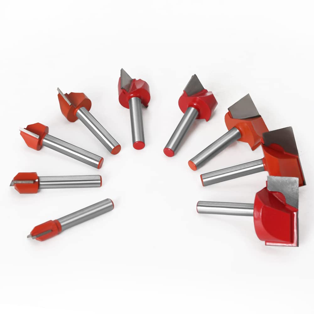 8 mm schacht vloerreiniging frezen, set van 2 stuks frezen schachtfrees houtbewerkingsgereedschap bit 20 mm, dubbelfluit-hardmetalen frees voor houtsnijden