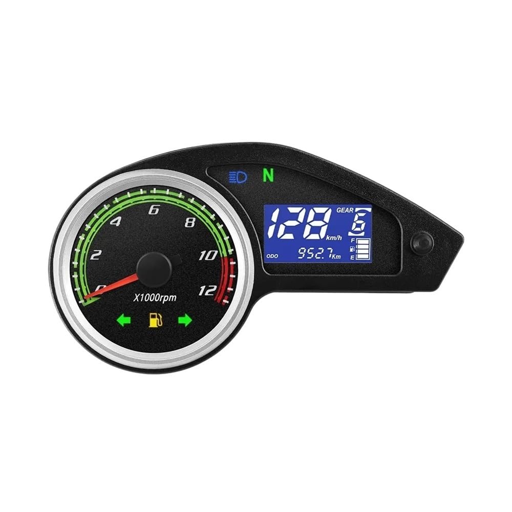 Compteur Vitesse Moto Compte-Tours De Moto avec Clignotant pour NXR150 NXR125 Bros 2003-2014 pour CRV Compteur Kilométrique Numérique À LED Compteur De MPH