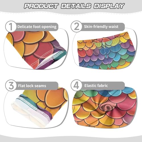 Cartoon Skin Dragon Scales Girls Casual Leggings for Kids Printed Long Pant Bottoms Stretch and Soft3