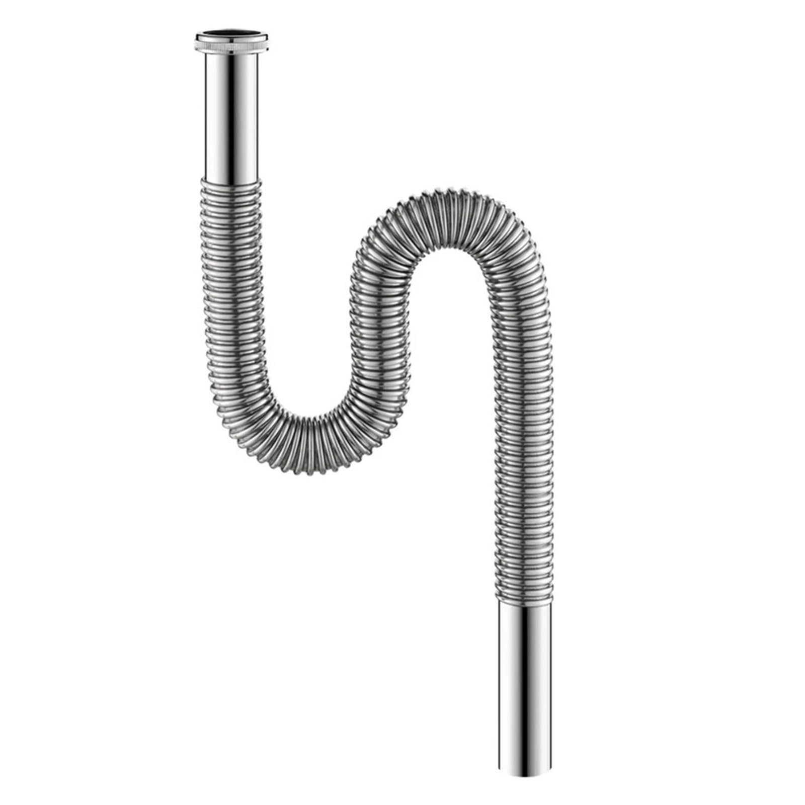 Tuyau d'évacuation évier 80cm en acier inoxydable pour siphon et lavabo de cuisine
