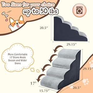 Pet-Steps-for-Small-Dogs-4-Tiers-IP67-Waterproof-Dog-Stairs-for-High-Beds-Non-Slip-Stable-Dog-Ramp-for-Bed-Dog-Steps-for-Bed-with-Washable-Fabric-Cover-Best-for-Injured-Older-Dogs-Cats - Cucciolini Doodles   Pet-Steps-for-Small-Dogs-4-Tiers-IP67-Waterproof-Dog-Stairs-for-High-Beds-Non-Slip-Stable-Dog-Ramp-for-Bed-Dog-Steps-for-Bed-with-Washable-Fabric-Cover-Best-for-Injured-Older-Dogs-Cats