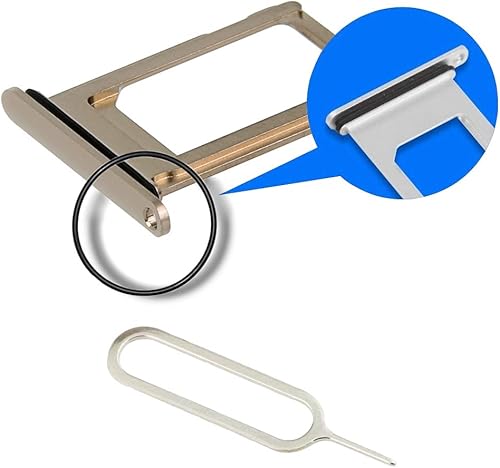 MMOBIEL Bandeja de repuesto para tarjeta SIM compatible con iPhone Xs - 5.8 pulgadas - 2018 - Incluye junta de goma y pin SIM, color dorado MMOBIEL Bandeja de repuesto para tarjeta SIM compatible con iPhone Xs - 5.8 pulgadas - 2018 - Incluye junta de goma y pin SIM, color dorado