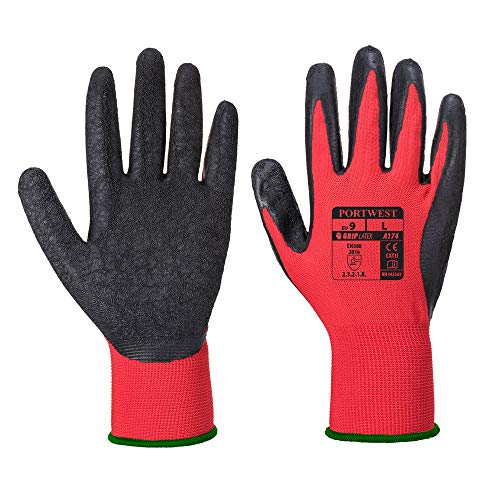 Flex Grip Latex Glove, A174R8RXL