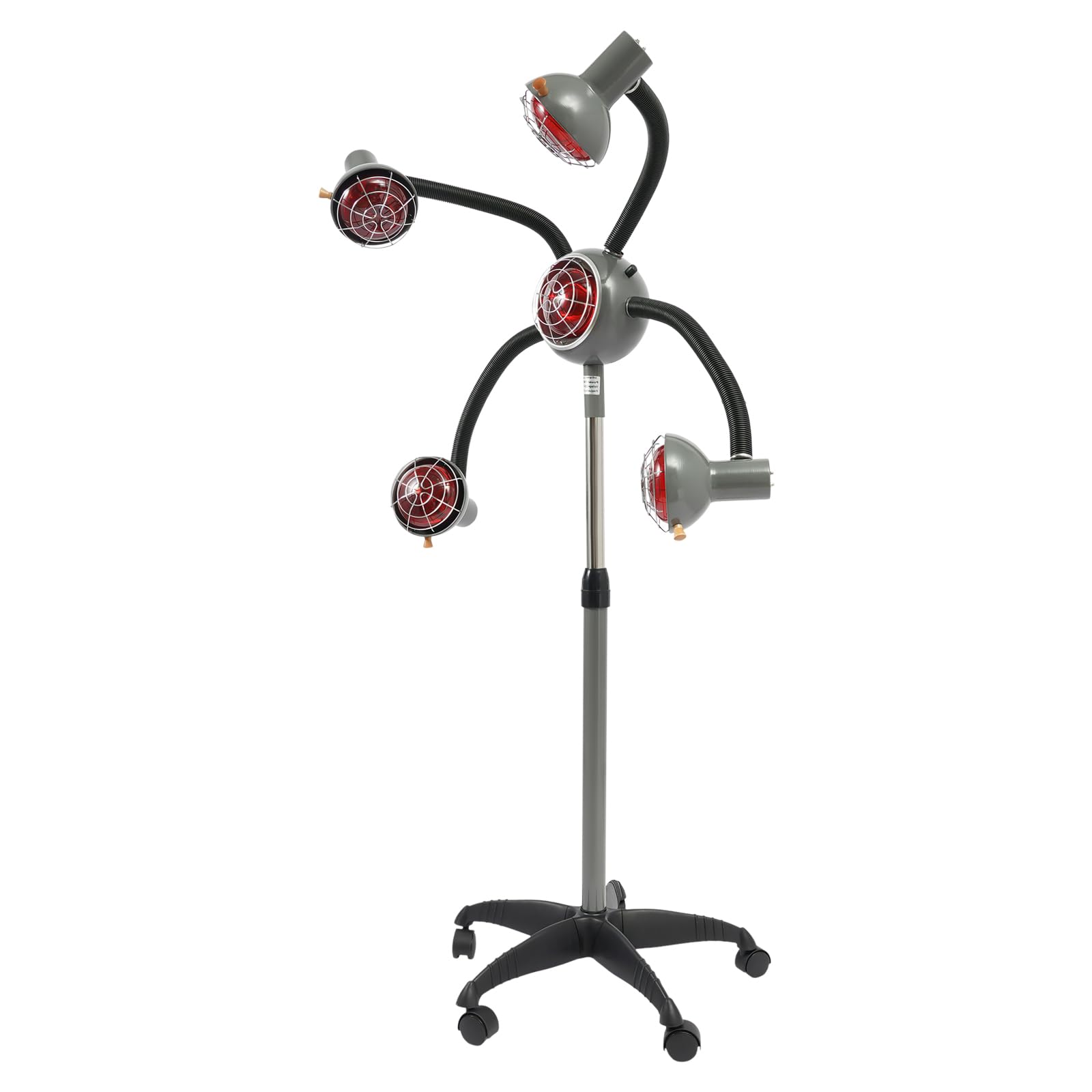 Lampe chauffante infrarouge 5 têtes 750 W Salon réglable en hauteur