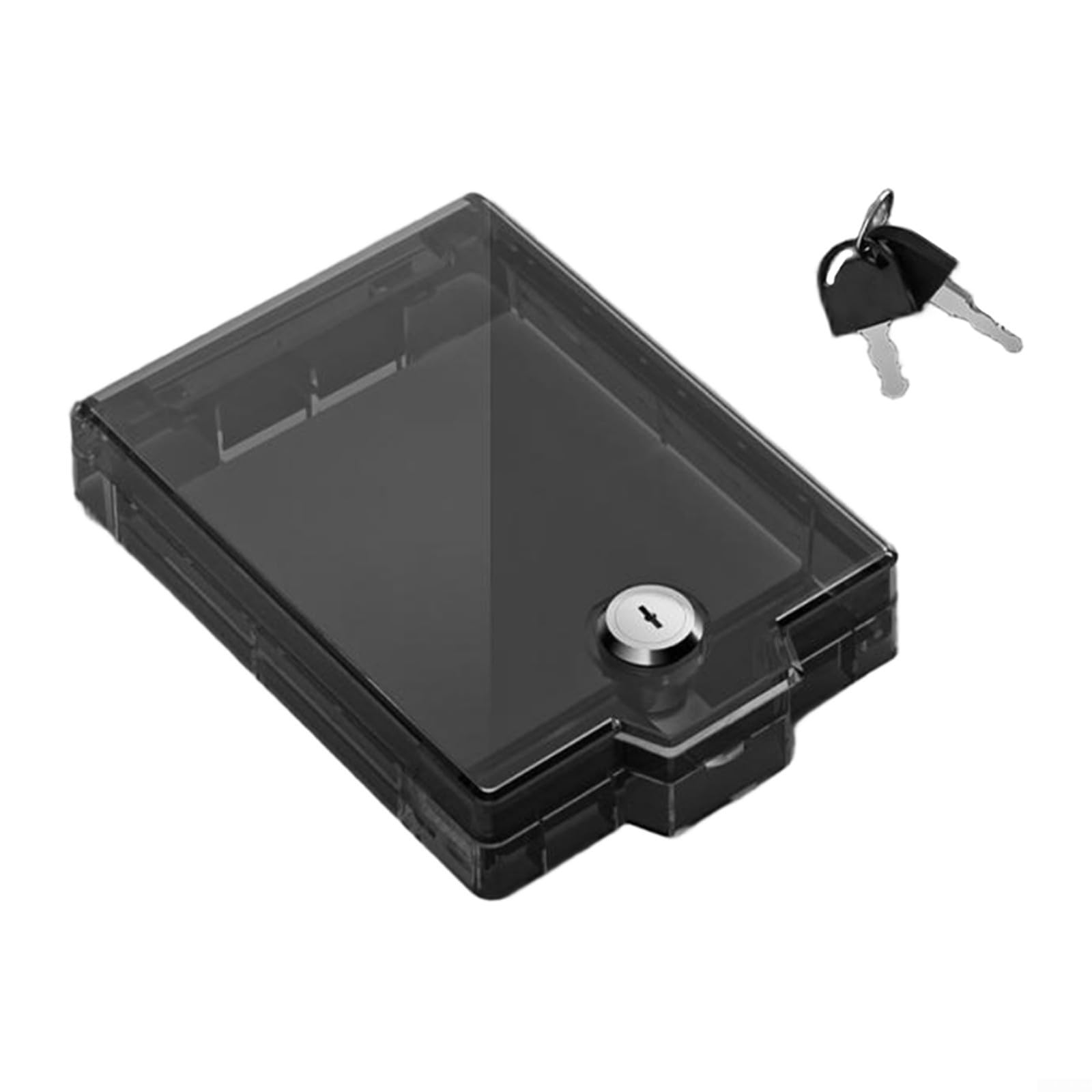 GANCEI Thermostat Cover With Lock, Shockproof ABS Electrical Switch Protector For Home, Thermostat Wall Mounting Plate(Black)