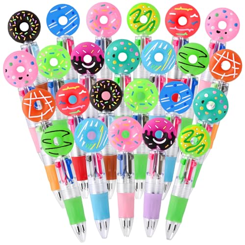 Stylo à bille multicolore LiYiQ lot de 24 stylos amusants pour ne plus perdre ses fournitures