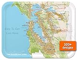 Trays4Us San Francisco Bay Area Humorous 16x12 inches (Large) Map Serving Tray - 70+ Different Desig