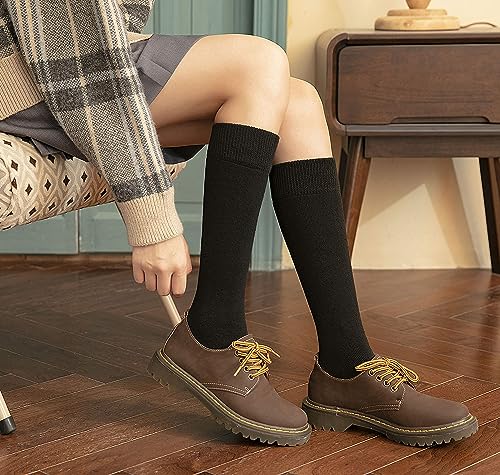 Image of Warm Knee High Socks for Women-Thermal Cotton Socks for Hiking,Work,Winter,Gifts