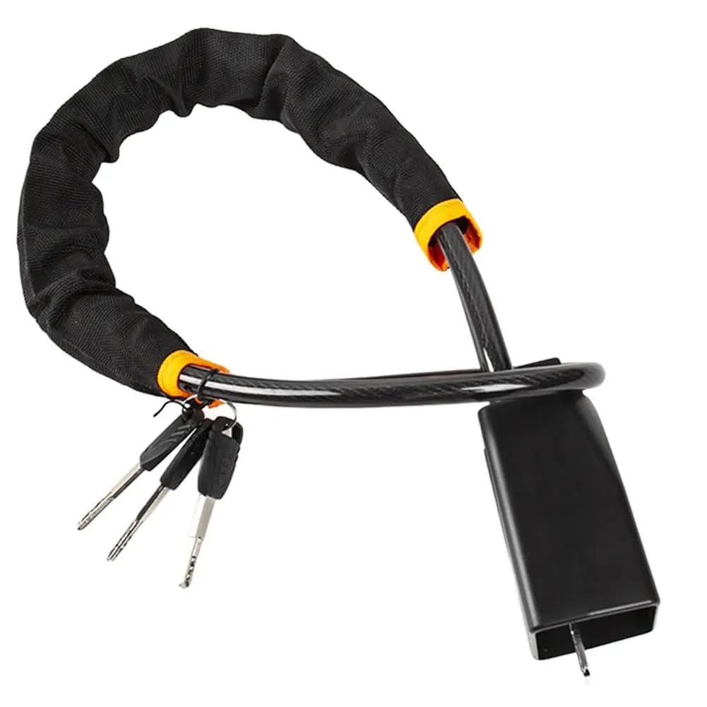 Cvndts A Steering Wheel Lock Car Steering Wheel Lock With Seat Belt Socket Steel Rope For Truck Suv Van Rv With 3 Keys Nti Theft Protection Device Seat Belt Lock(A)