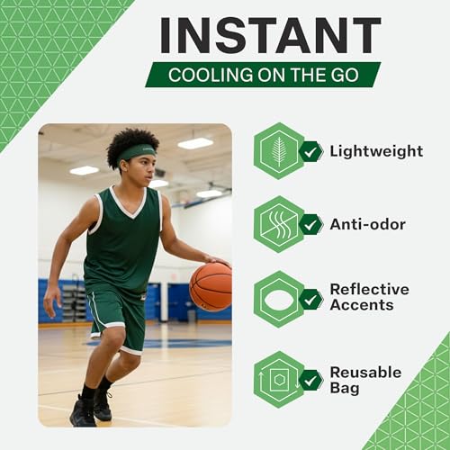 Image of COLD FACTOR Cooling Headband for Women and Men - UPF 50+ Advanced Evaporative Comfort, Instant Cooling Sweatband for Outdoor Sports, Fitness, Yoga, Hiking, Running, and Workout