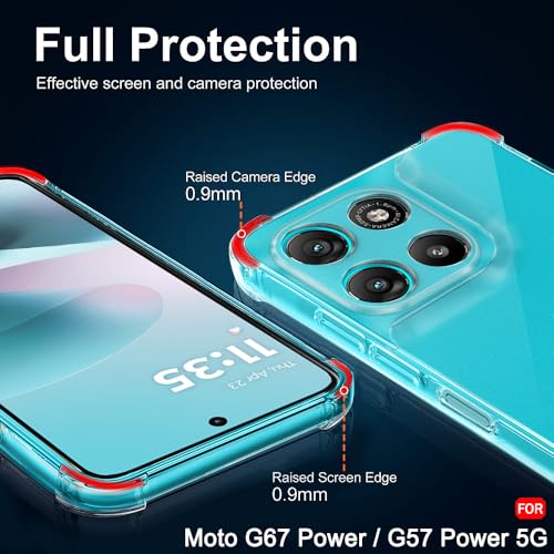 Image of TheGiftKart Crystal Clear Back Cover Case for Motorola Moto G67 Power / G57 Power 5G | Shockproof Soft TPU Case | Cushioned Edges for Ultimate Protection Back Cover Case (TPU, Transparent)