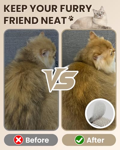Image of Cat Steam Brush for Shedding, Pet Steam Brush for Cats and Dog, 4 in 1 Rechargeable Cat Hair Brush, Spray Anti-Static, Massage, Cleaning, Shedding & Combing All In One, for Long & Short Haired Pets!