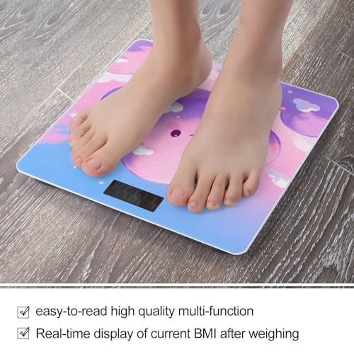 Báscula digital para baño Rosy Clouds con pantalla LCD miniatura 5