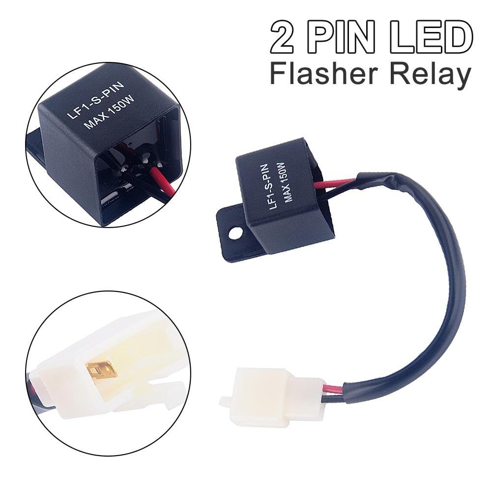 Keenso 2 piny elektroniczny przekaźnik kierunkowskazu LED uniwersalny 12 V przekaźnik kierunkowskazu motocyklowego kierunkowskazu