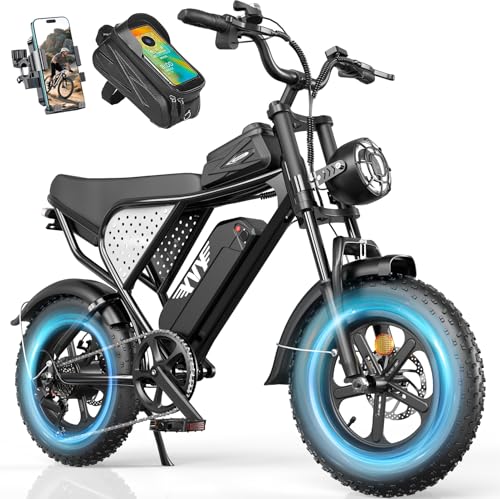 YVY Electric Bike for Adults, 48V 40/25/20/15.6Ah Battery, 1500W-3000W Peak Motor, 20" Fat Tire All-Terrain E-Bike with Full Suspension for Trail & Off-Road Riding image 3
