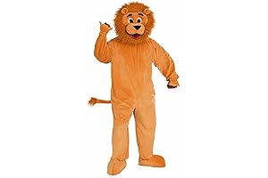 Forum Novelties Women's Promotional Mascot Lion Adult Sized Costume, Gold, Standard US Size