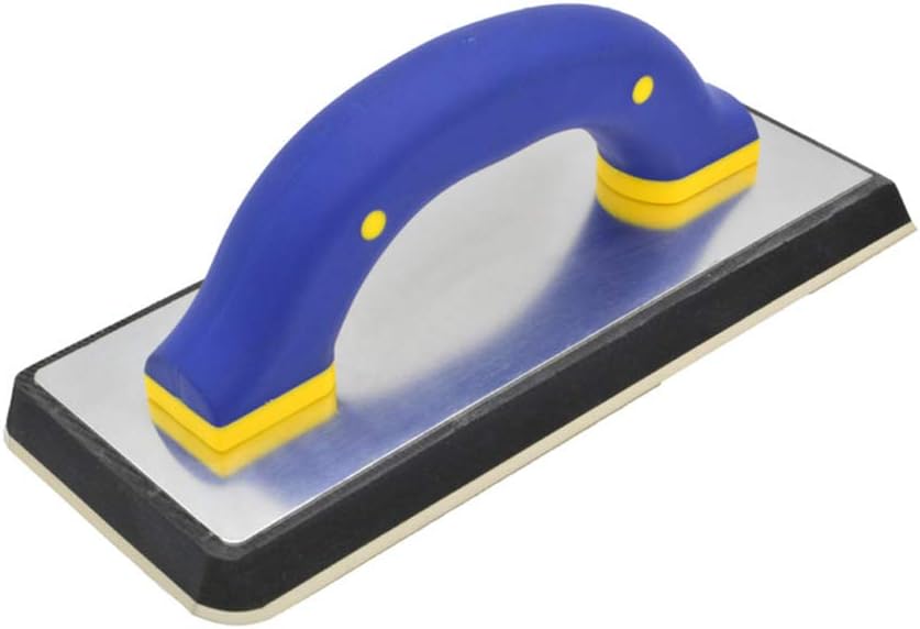 NOBLJX Rubber Trowel Tile Grout Tiling Tools Small Plastering Midget Mini Trowel Grout Float Ergonomic Grip Rubber Handle for Tile Brick Concrete Plaster