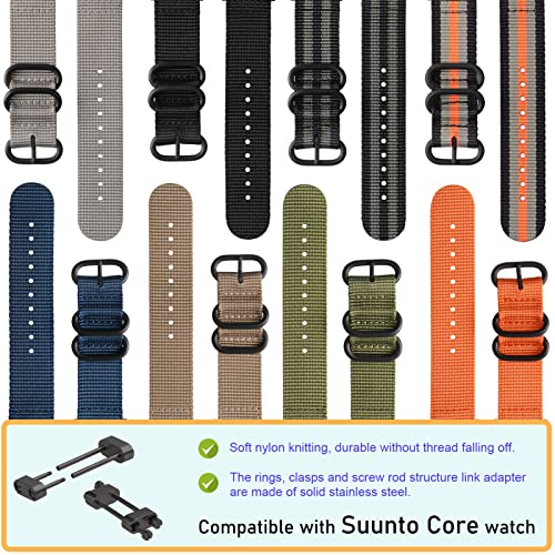 Correa de nylon Lijinlan para Suunto Core 24 mm miniatura 7