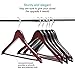 RoyalHanger Wood Hangers 20-Pack, Suit Hangers Coat Hanger Wooden Hangers for Pants Skirt Coat Trouser, Non-Slip, Walnut Finish