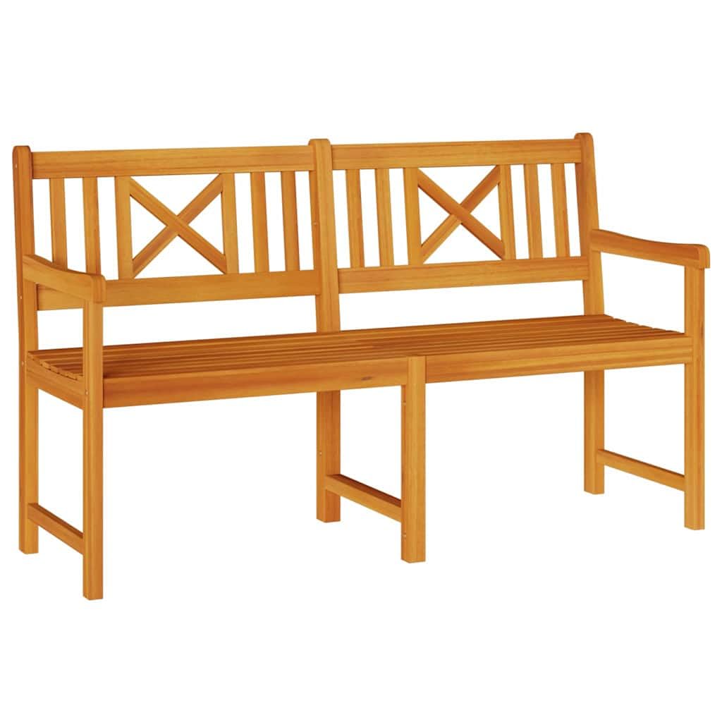 Ławka ogrodowa naturalna 150 x 56 x 90 cm lite drewno akacjowe