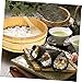BRIGHTFUFU 2Pcs Wooden Sushi Rice Storage Bowl Hangiri Sushi Rice Mixing Holder and Storage for Sushi Making and Preparation
