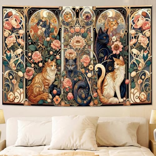 Apdidl Boho Floral Cute Wall Tapestry for Bedroom, Vintage Flower...