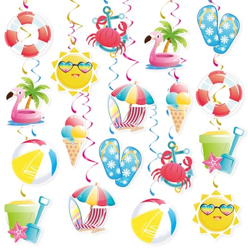 Summer Pool Hanging Swirls, 36 Pcs by Pedel - Used condition - US$6.48