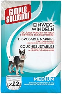Simple Solution Jednorazowe pieluchy dla psów płci żeńskiej | Super chłonne, szczelne dopasowanie | Wskaźnik wilgotności