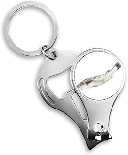 Ocean Fish Fresh White Nail Nipper Ring Chaveiro Abridor de Garrafas Cortador