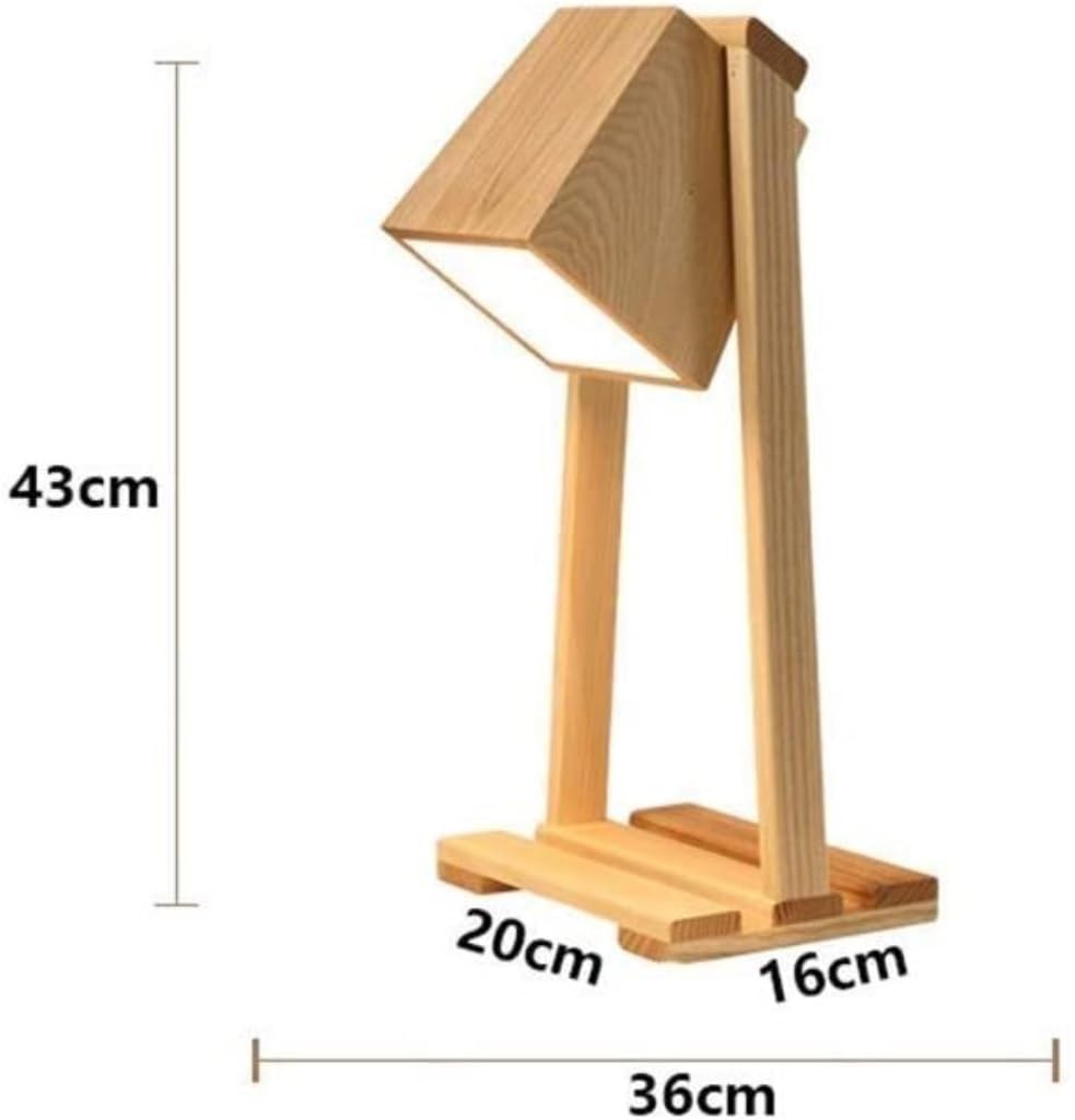 Büro Nachttischlampe Kreative Tischlampe, Einfache Hölzerne Schreibtischlampe, Büro, Student, Arbeitszimmer, Schlafzimmer, Nachttischlampe, Augenschutz Tischlampe Nachtlicht