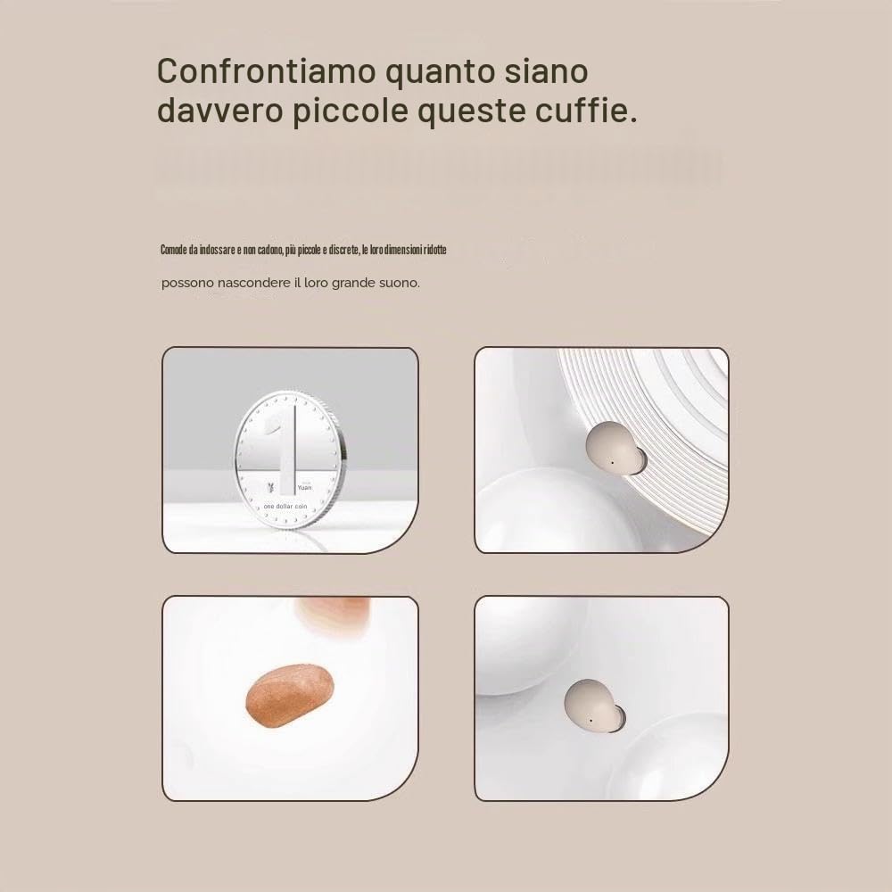 7S Pro Mini Invisible Sleep Earbuds Bluetooth 5.4 - Cuffie in-ear wireless ultra-piccole per chi dorme di lato, 48 ore di riproduzione, modalità notturna senza luce, impermeabile IPX5, microfono