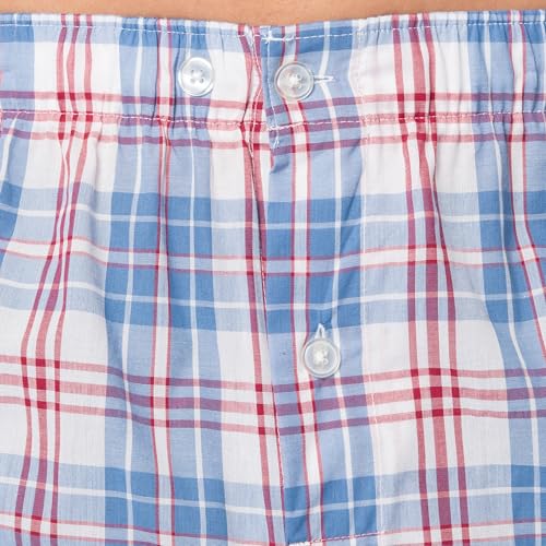 Image of Fruit of the Loom Men's Broadcloth Short Sleeve Top and Long Pants Pajama Set