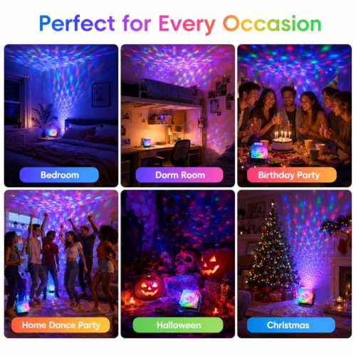 Image of Party Lights Disco LED Light Sound Activated with Remote Control LED Strobe Mood Lighting for Home Room Dance Parties Christmas Halloween Birthday