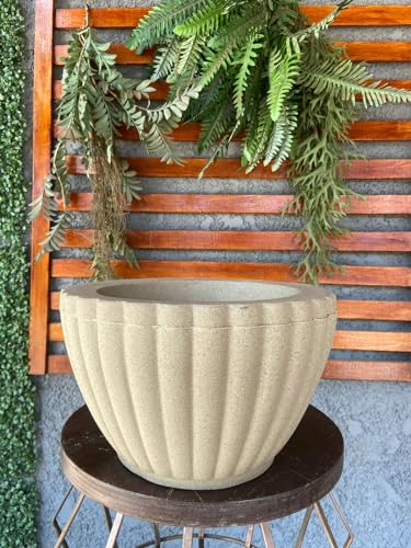 VASOS POLIETILENO BACIA GREGA DECORATIVO P/PLANTAS/JARDINS/ESCRITÓRIOS LUXO (BEGE)