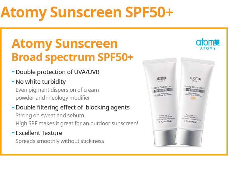 Miniatura 2 de Atomi Protector solar crema solar cuidado de la piel UV protección solar beige 2 piezas 1 juego