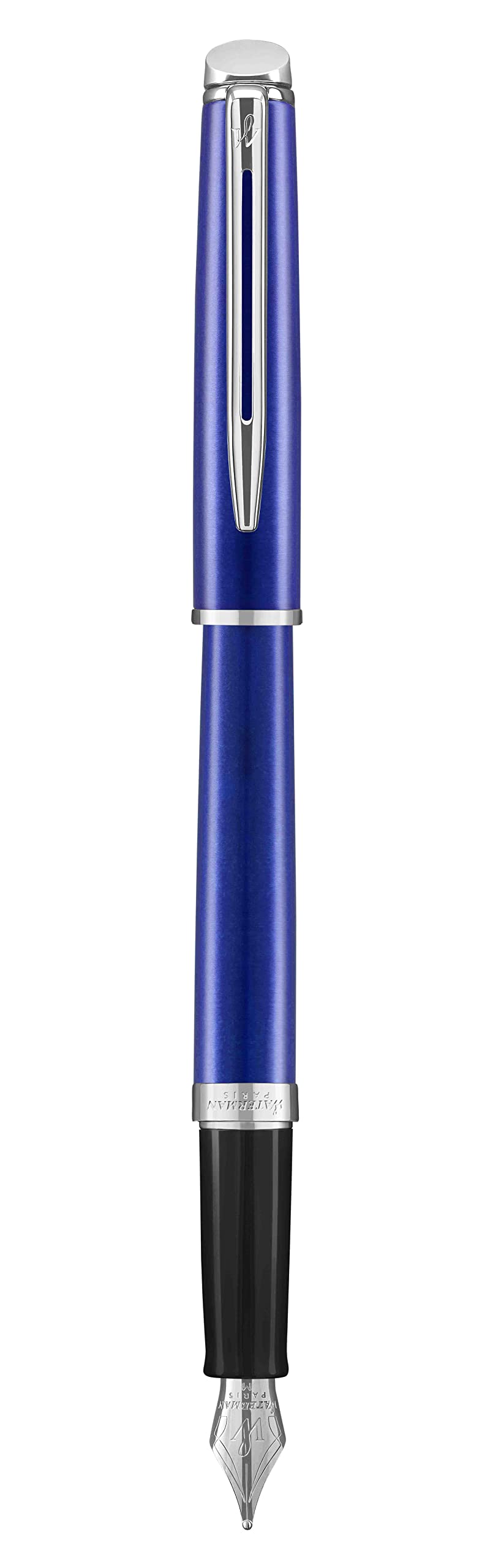 Waterman Hémisphère - Penna a sfera con incisione, regalo per uomo e donna, ispirata alla moda parigina, personalizzata, incisa, inchiostro blu (nero opaco C.C, penna a sfera