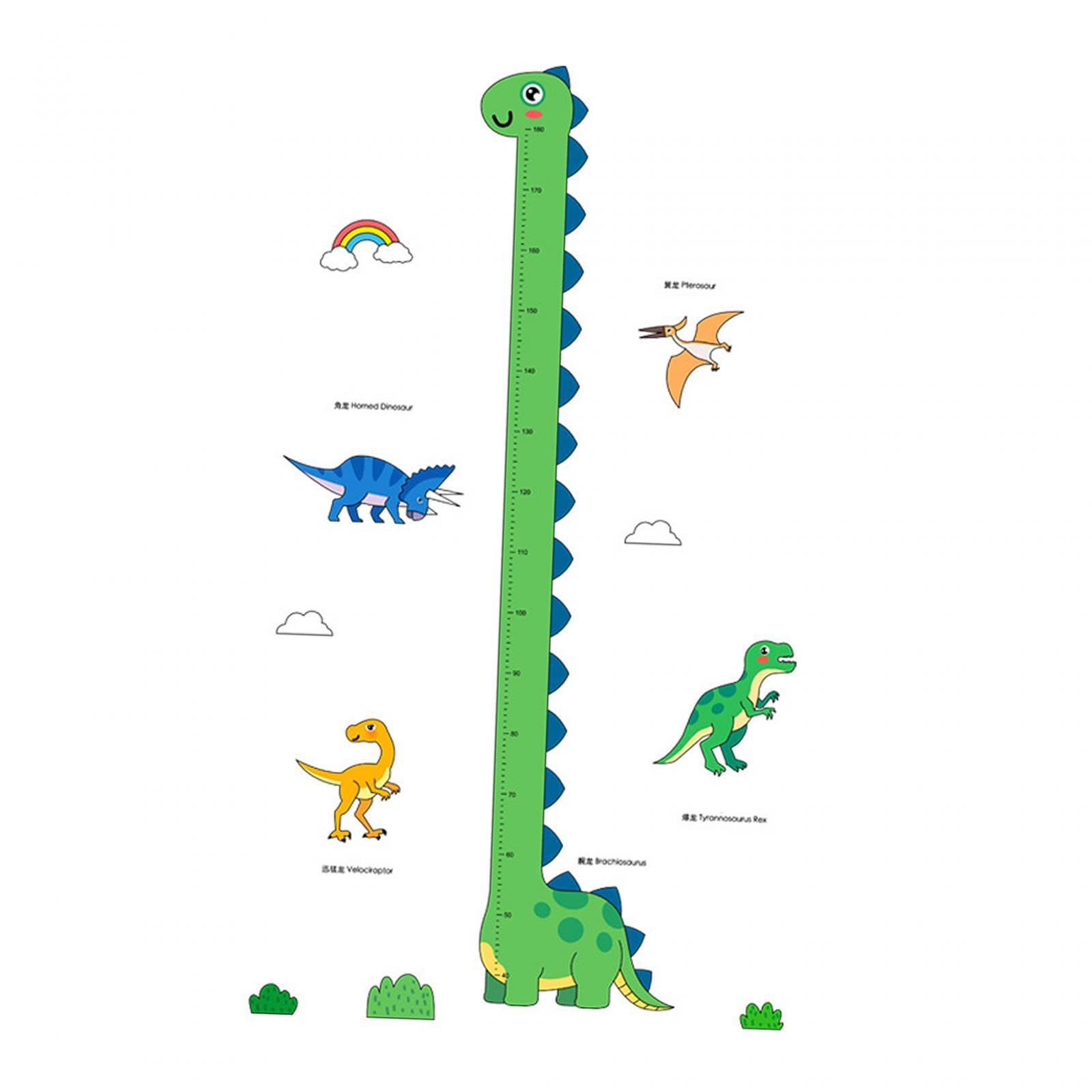 SKKWJEGE Height Growth Chart Wall Sticker Max 180 cm for Kids Nursery Corridor Bedroom Dinosaur