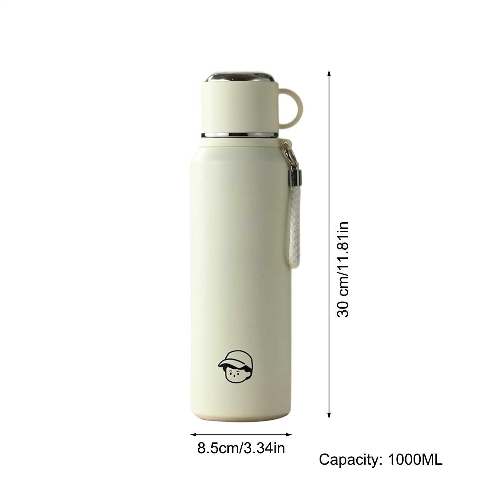 Termos Sottovuoto 1000ml a tenuta ermetica termica in acciaio doppia parete