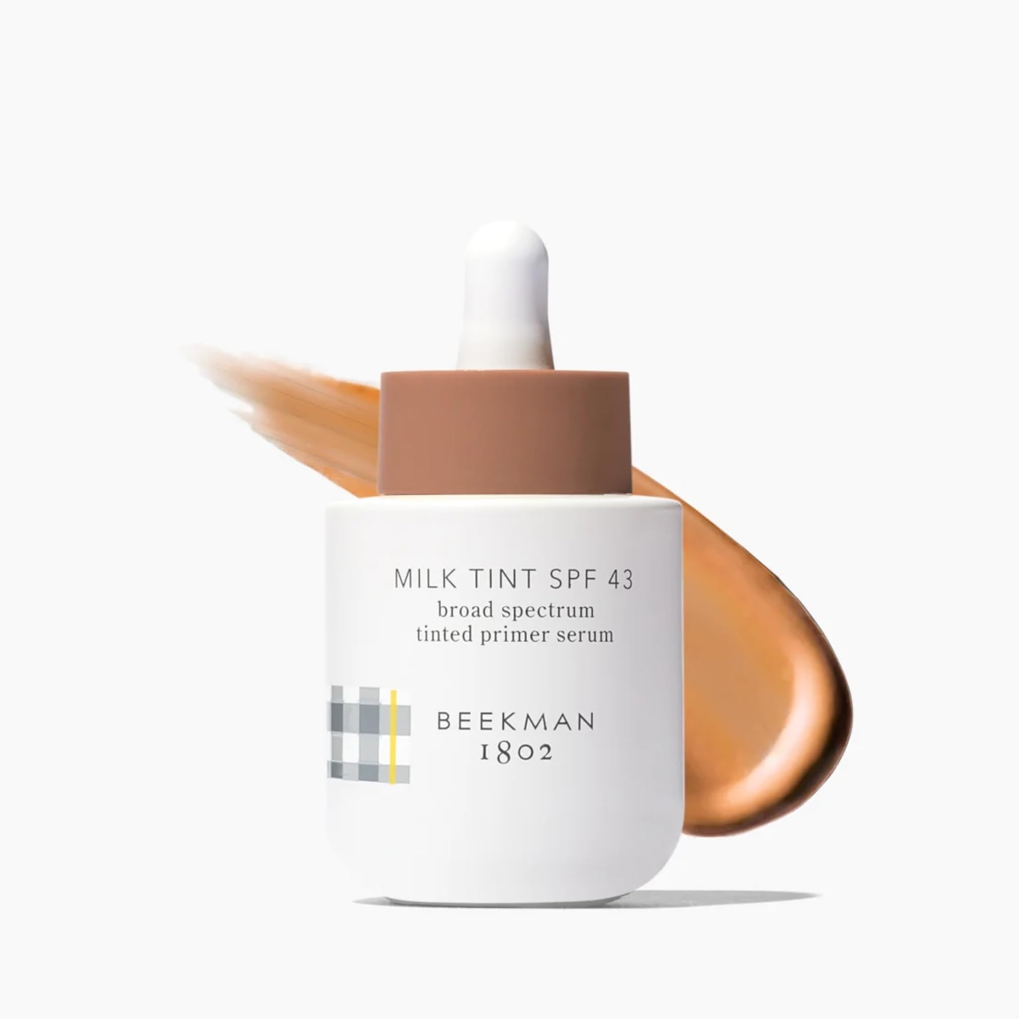 Beekman 1802 Milk Tint Face Primer with SPF 43, Rich - Oxybenzone Free - 1 oz - Tinted Mineral SPF, Makeup Primer & Moisturizer - Blends Seamlessly - Good for Sensitive Skin - Cruelty Free