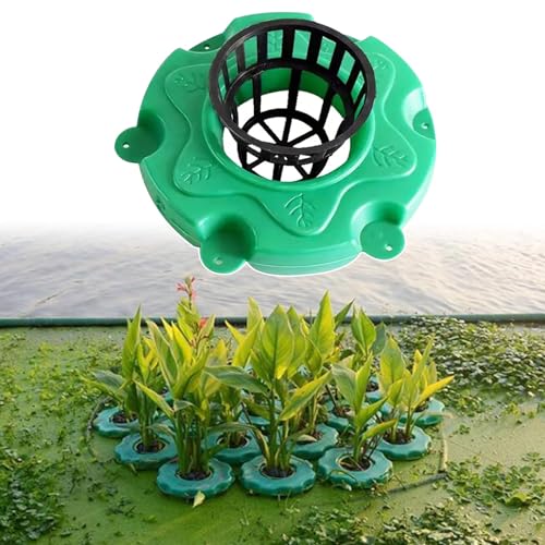 Cesto Galleggiante per Piante acquatiche per laghetto - Isola per Piante acquatiche, Kit per Piante da Giardino per laghetto di Koi e Pesci, Ideale per acquari