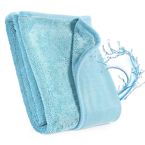 Image of JOYMOOP Microfiber Towels for Cars, 63 inch x 29.5 inch Car Drying Towel, Blue Reusable Car Towel, Quick Drying Car Microfiber Cleaning Cloth for RVs, SUVs, Trucks