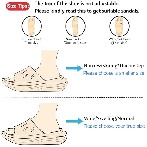 Womens Recovery Sandals Slides for Mens Plantar Fasciitis Sport for Sandals Comfortable Orthotic Athletic Arch Support Slides, Lightweight Cloud Slippers Thick Cushion Open Toe2