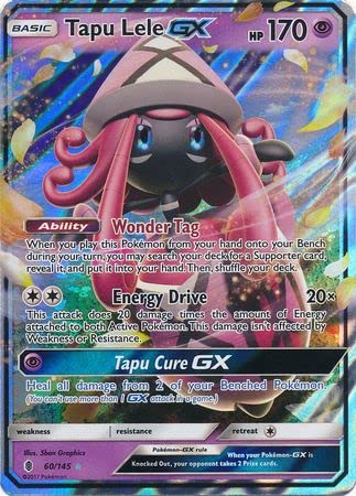 Pokemon Tapu Lele GX - 60/145 - Ultra Rare Sole & Luna: Guardiani