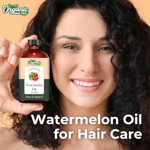 Image of Organic Zing Watermelon (Citrullus Lanatus) Oil | Pure & Natural Carrier Oil for Skincare, Haircare & Massage - 118ml /3.99fl oz