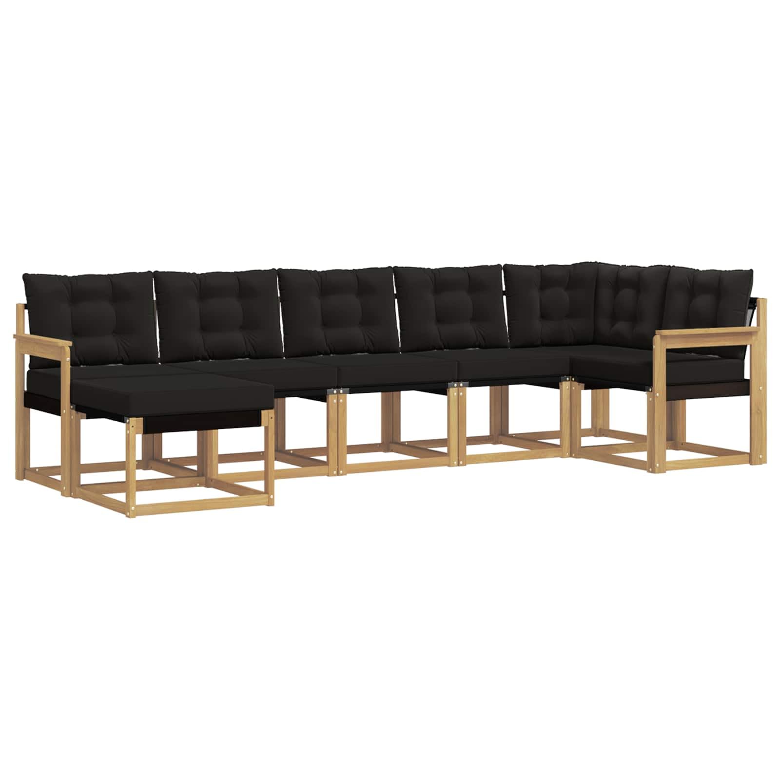 Canapé durable et résistant aux intempéries vidaXL blanc et noir pour jardin chic